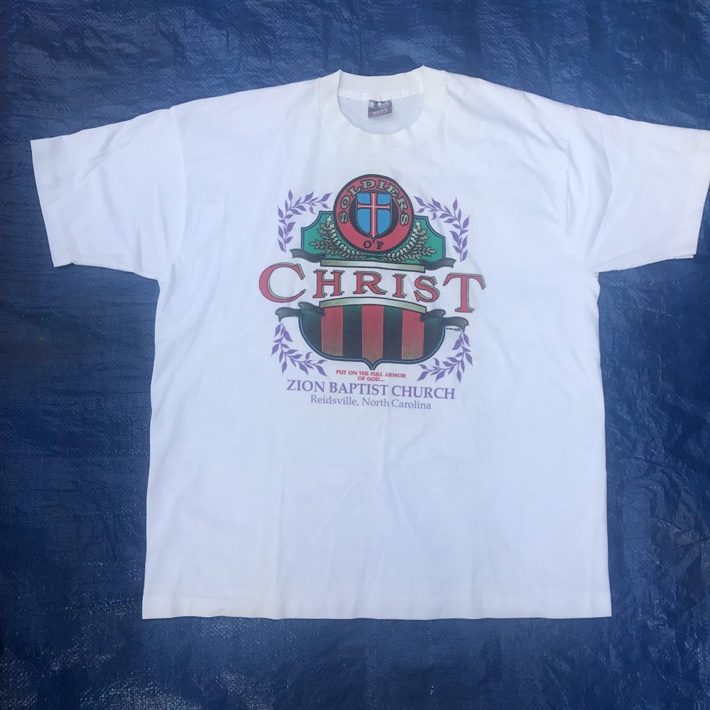 vintage 1995 made in usa single stitch christian tee